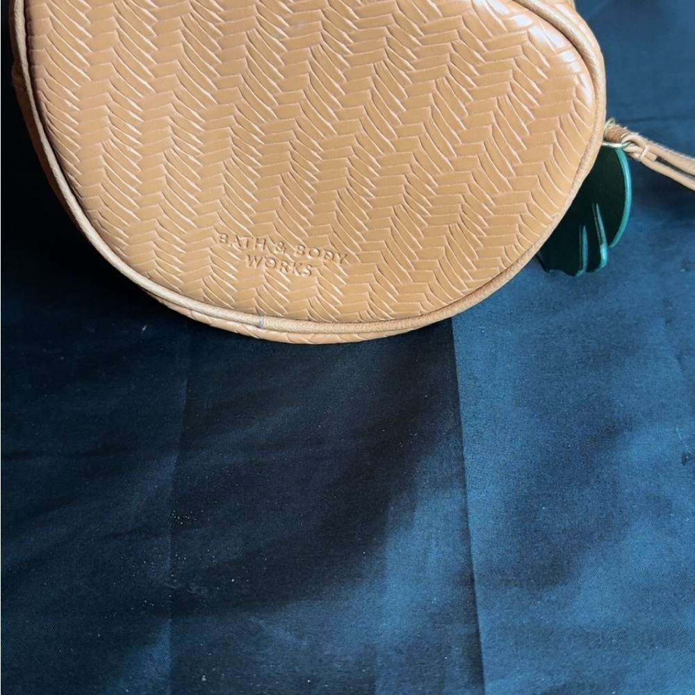 Bath & Body Works Coconut Shaped Tan and White Cosmetic Bag - Picture 2 of 7
